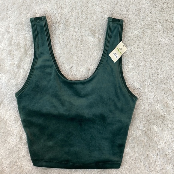 NWT Aerie Velour Cropped Workout Top - Picture 5 of 11